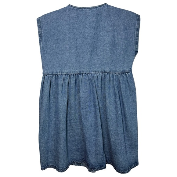 DU PAREIL AU MÊME Embroidered Denim Bird Dress Girl’s 10 Yrs (140 cm) DPAM - Picture 5 of 7